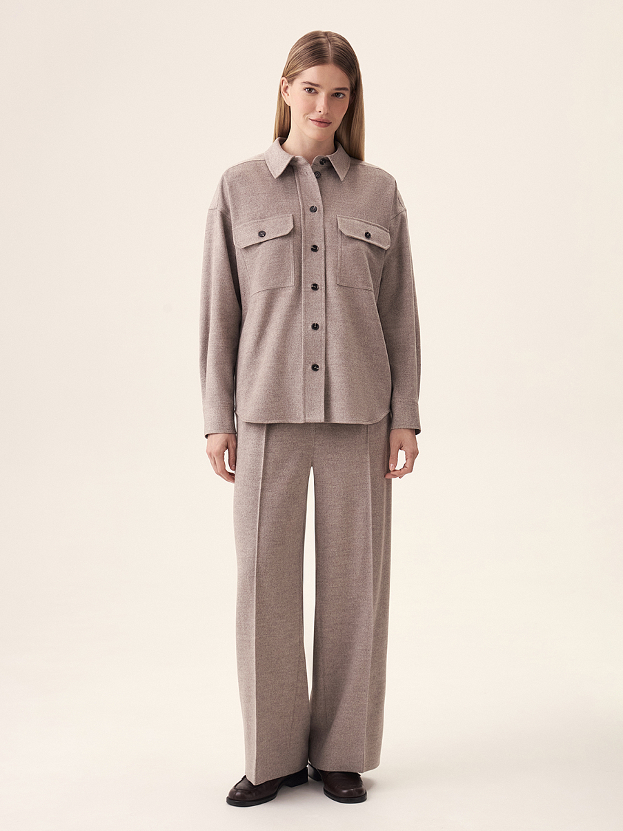 Рубашка из шелка и шерсти