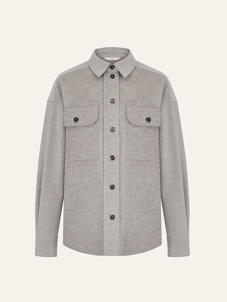 Рубашка из шелка и шерсти