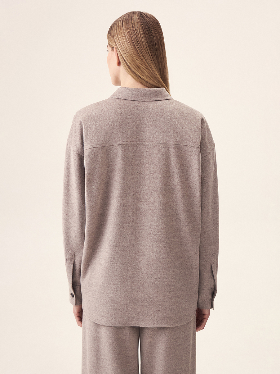 Рубашка из шелка и шерсти