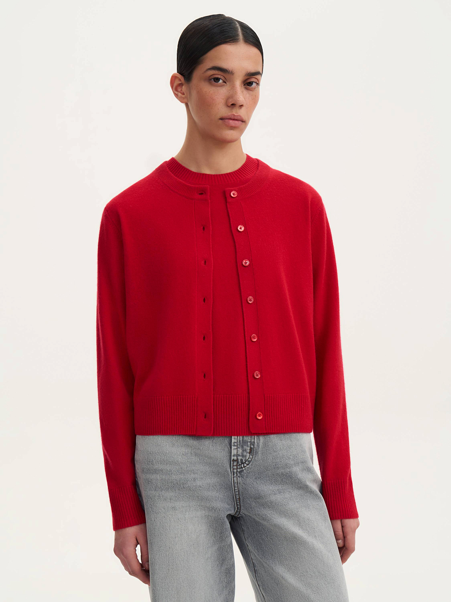 Кардиган из кашемира и шерсти мериноса