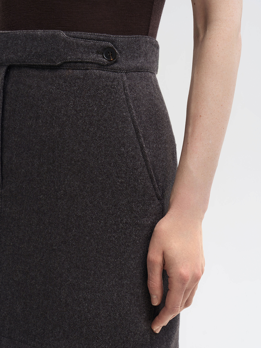Юбка из шерсти с шелком