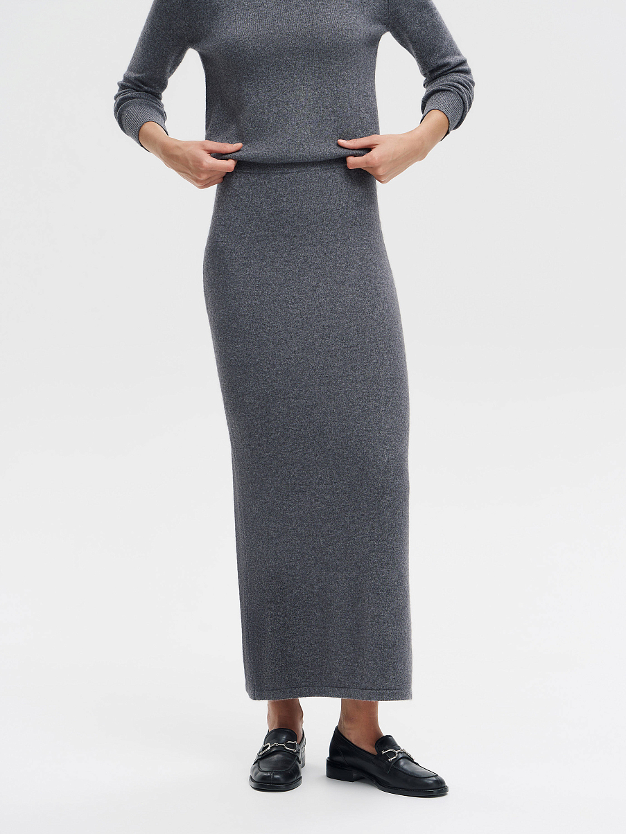 Юбка из мериноса и кашемира