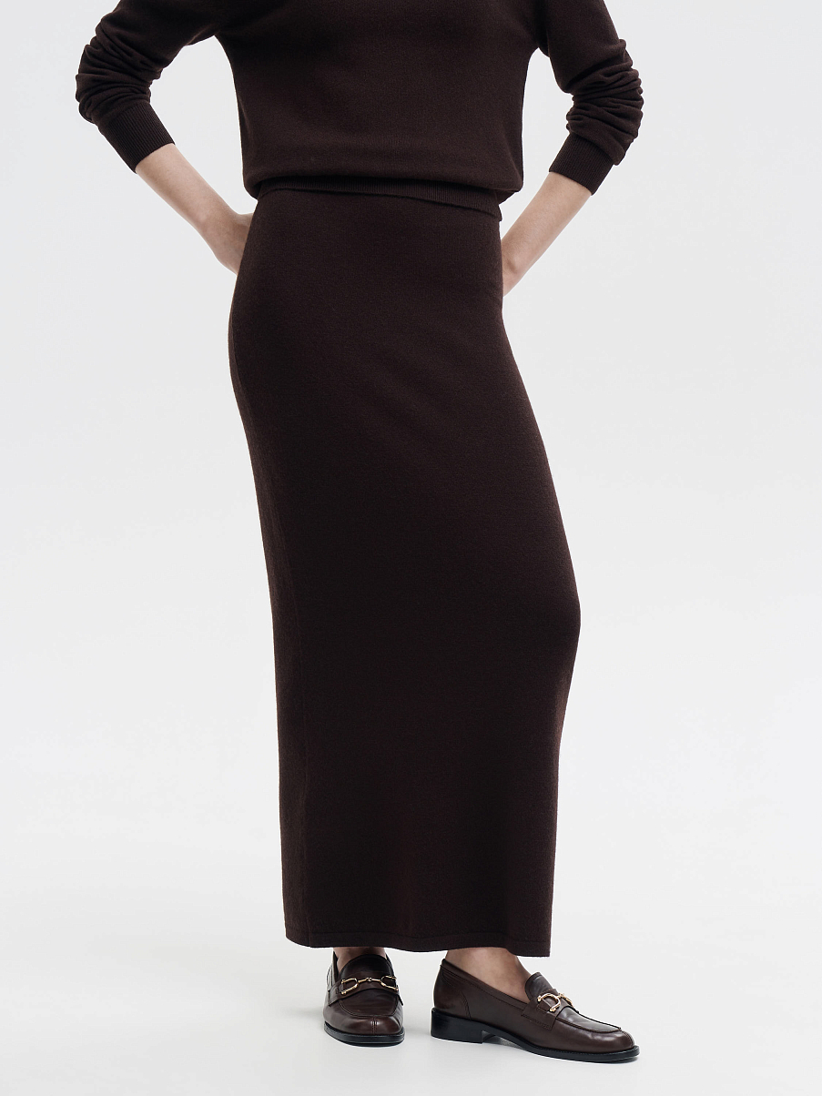 Юбка из мериноса и кашемира