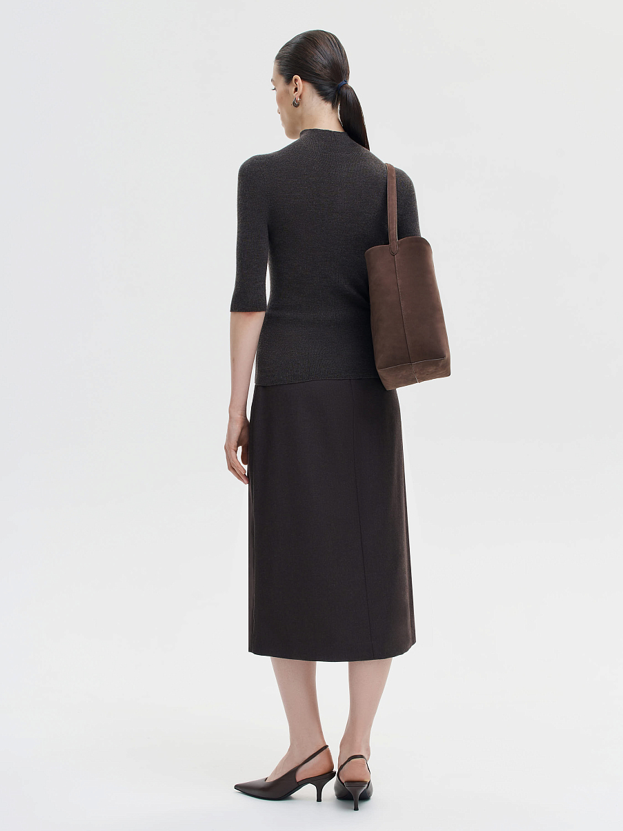 Юбка миди из шерсти