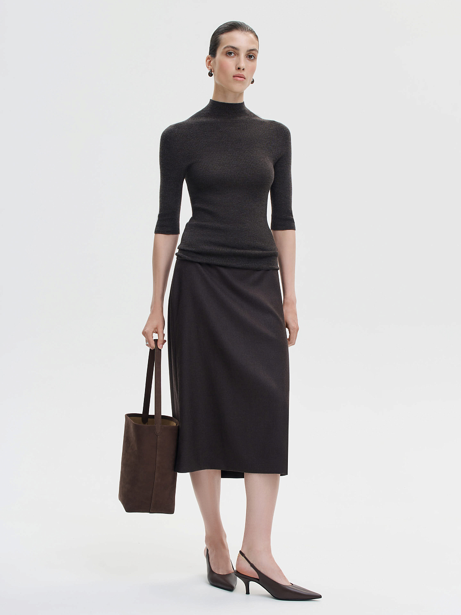 Юбка миди из шерсти