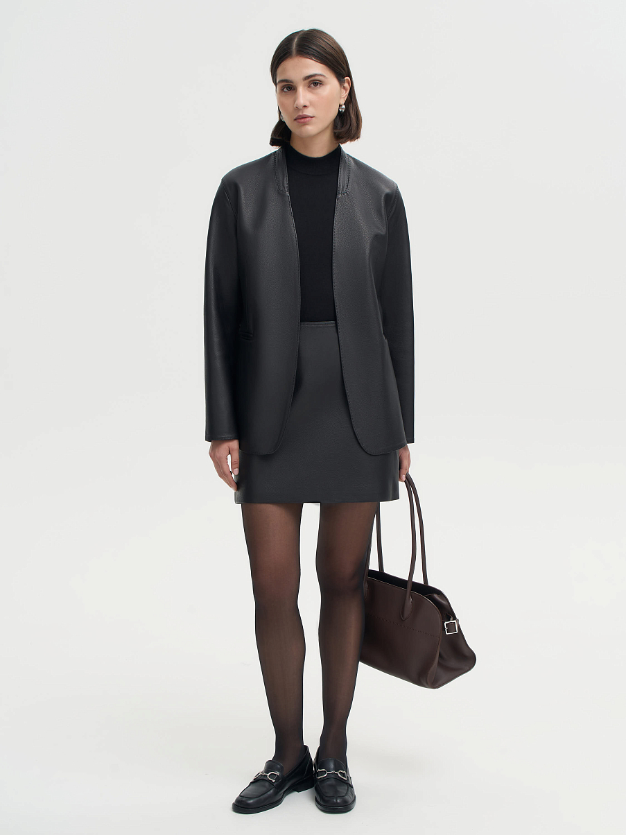 Юбка из кожи