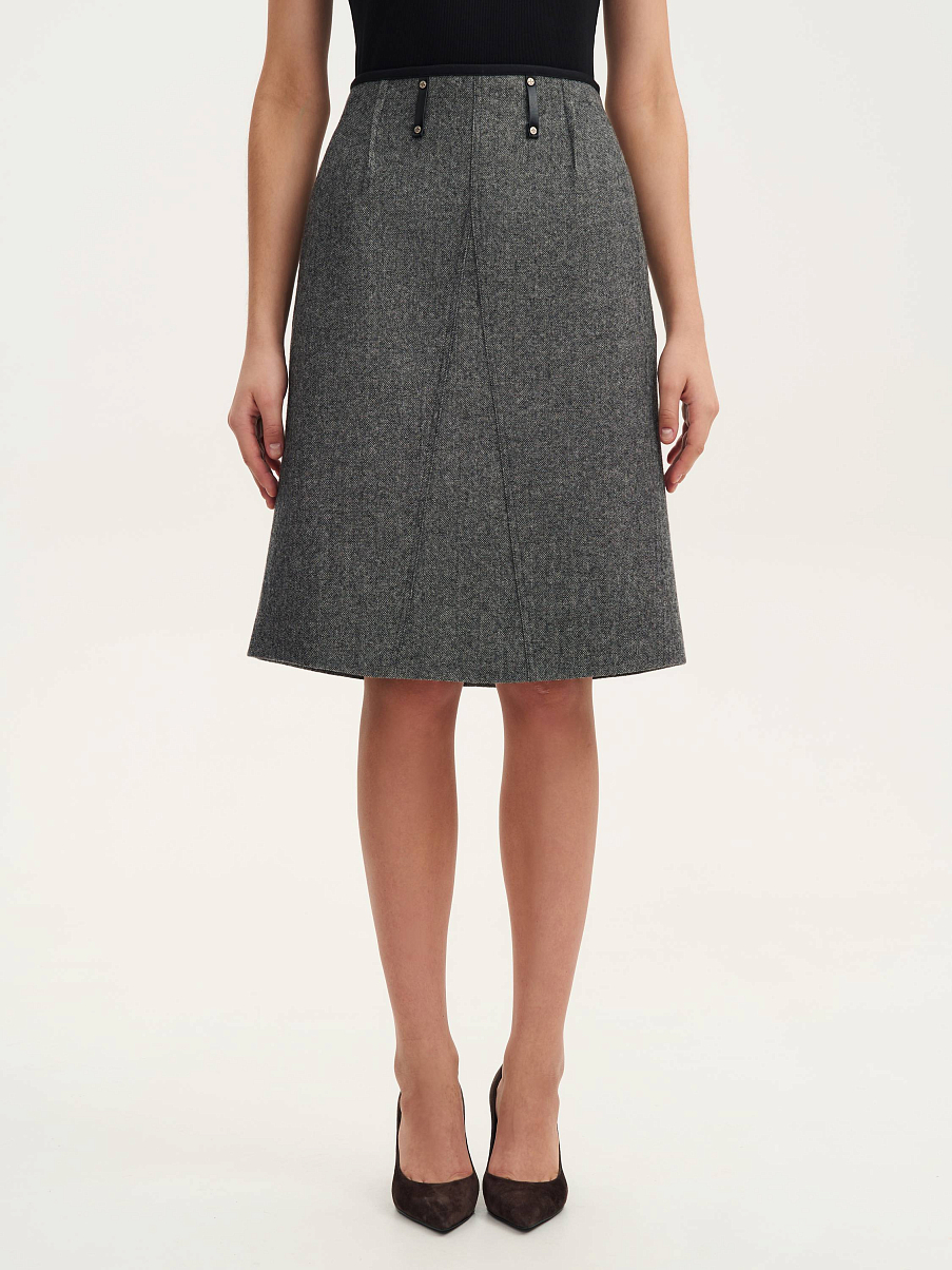 Юбка миди из шерсти