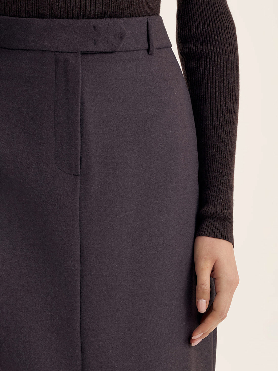 Юбка миди с шерстью