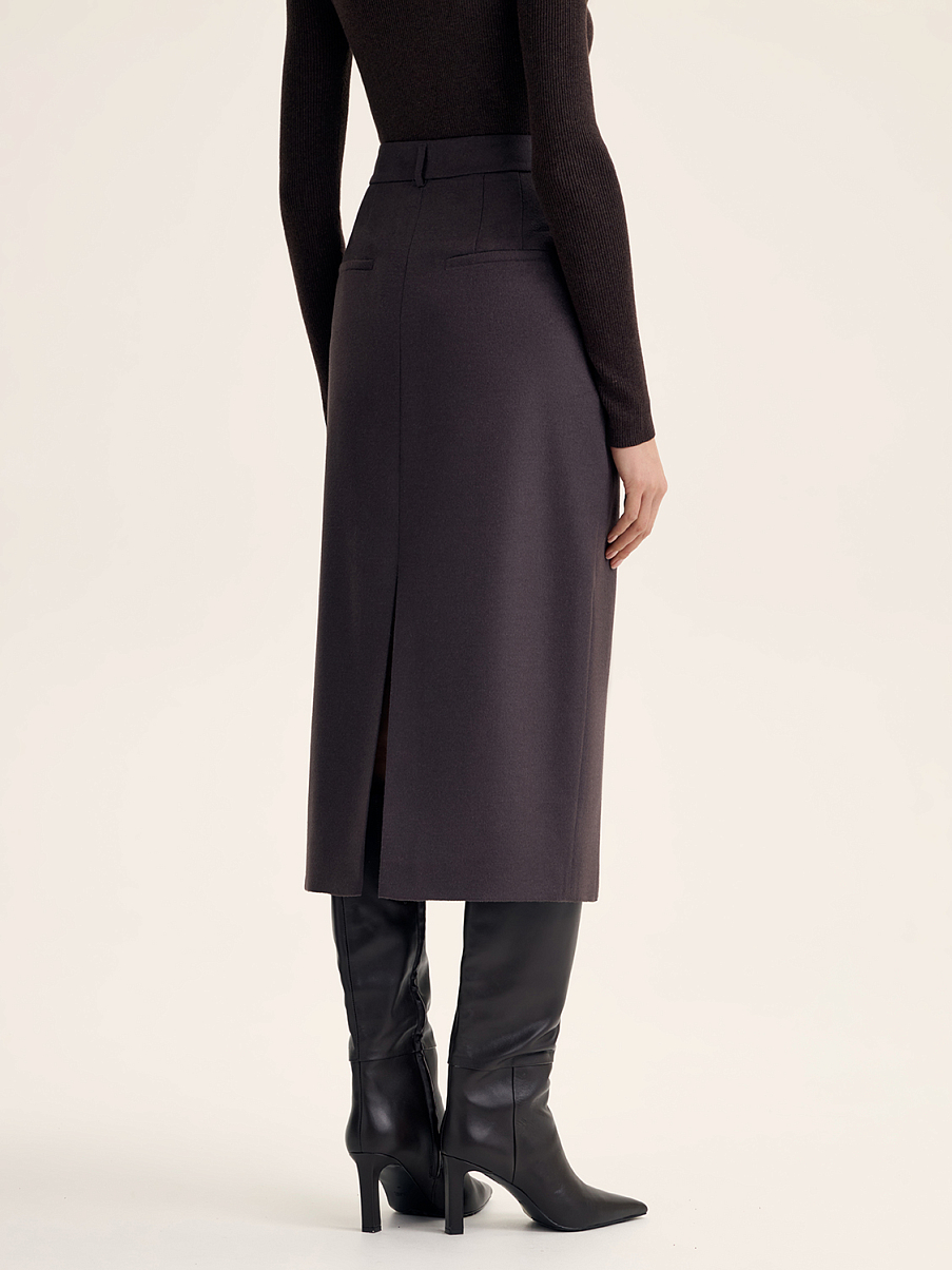 Юбка миди с шерстью