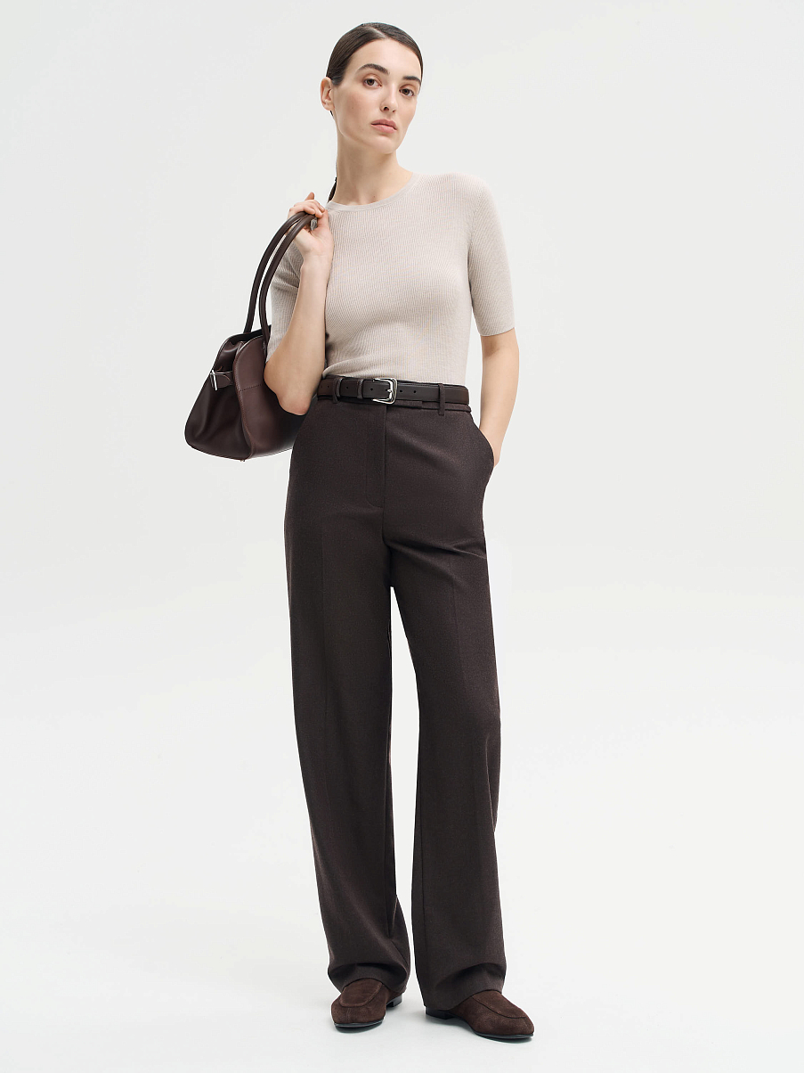 Топ из мериноса с шелком