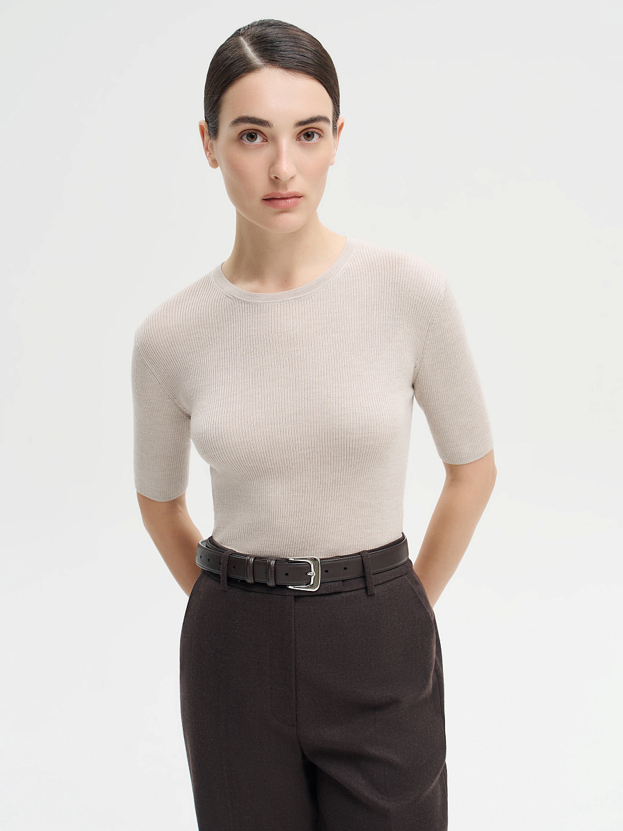 Топ из мериноса с шелком