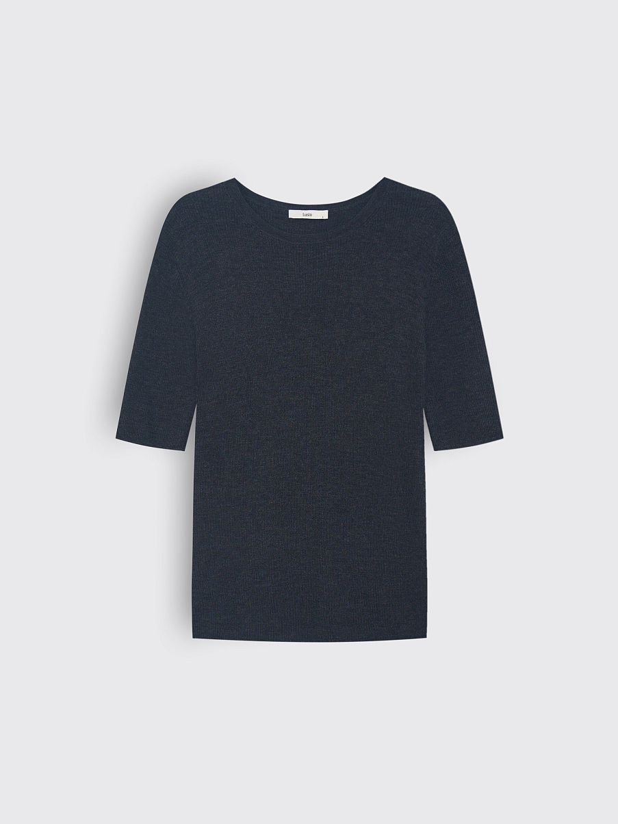 Топ из мериноса с шелком