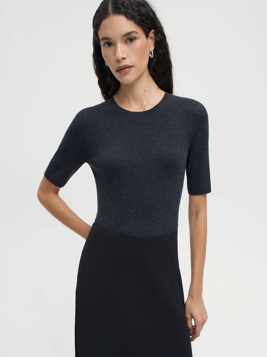 Топ из мериноса с шелком