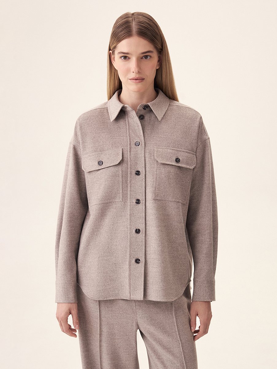 Рубашка из шелка и шерсти