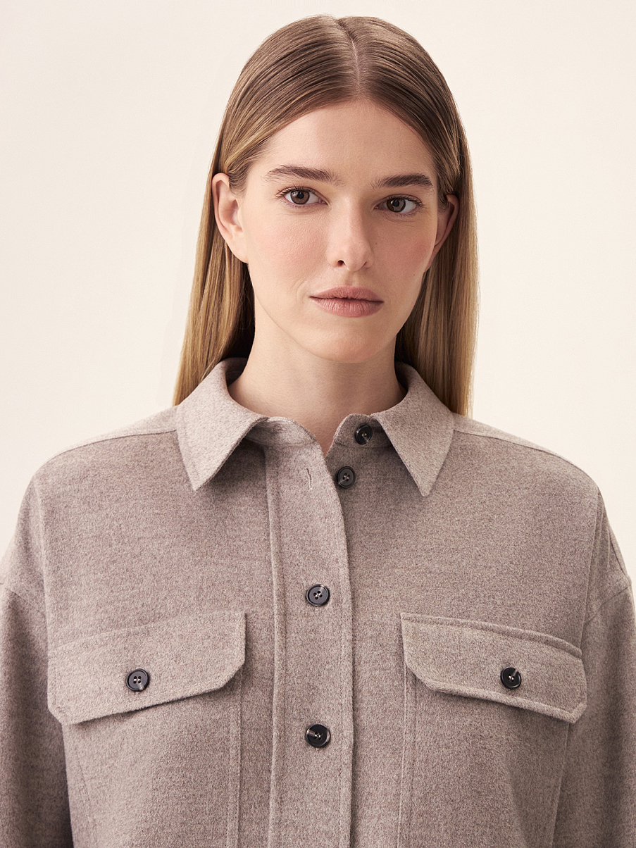 Рубашка из шелка и шерсти