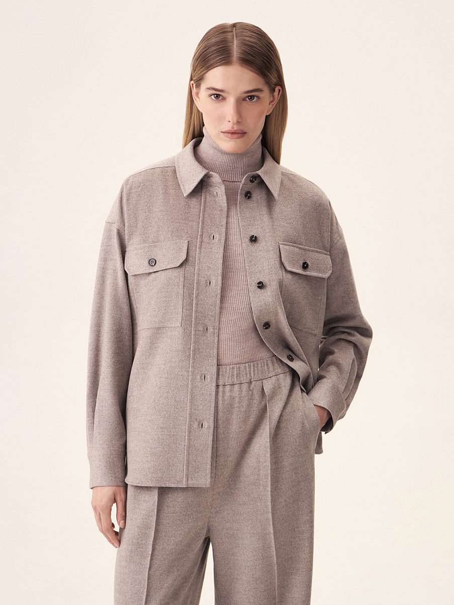 Рубашка из шелка и шерсти