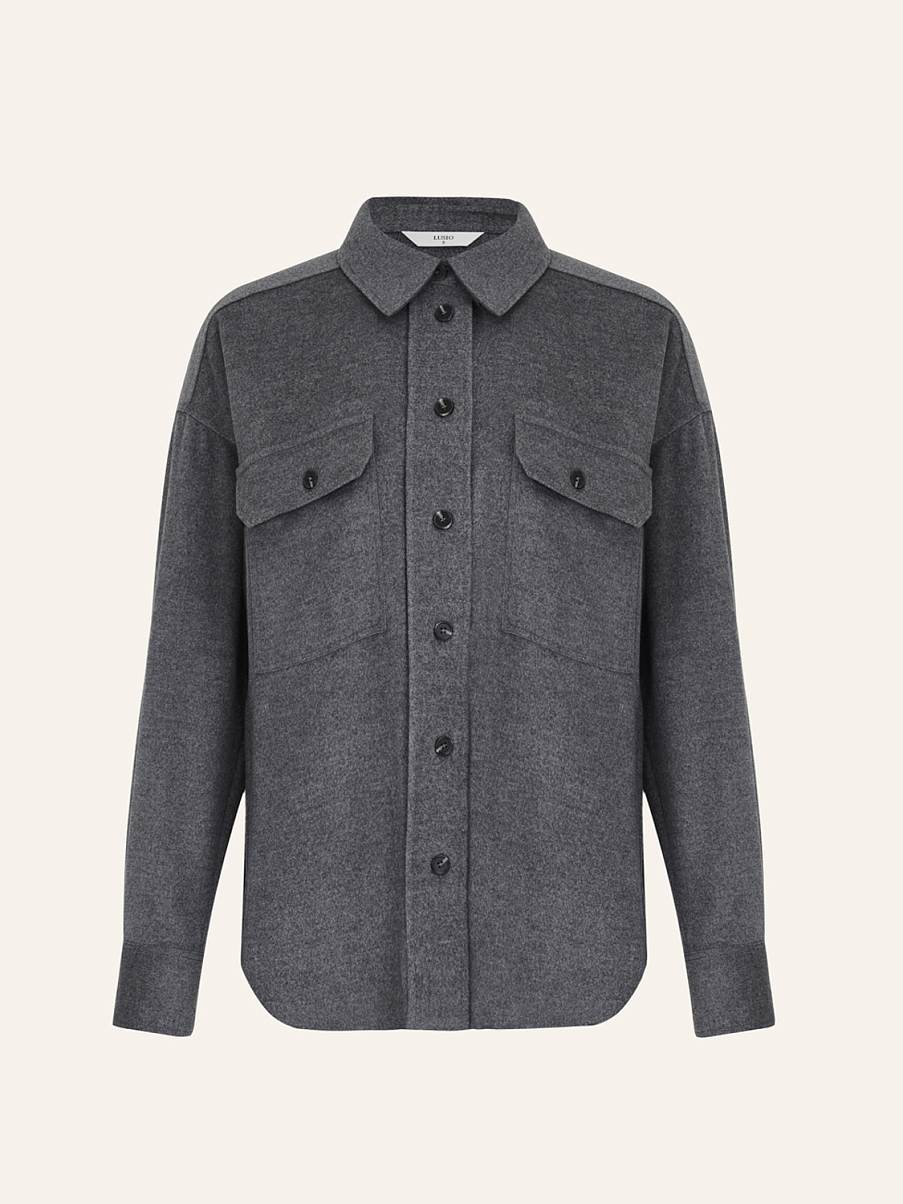 Рубашка из шелка и шерсти