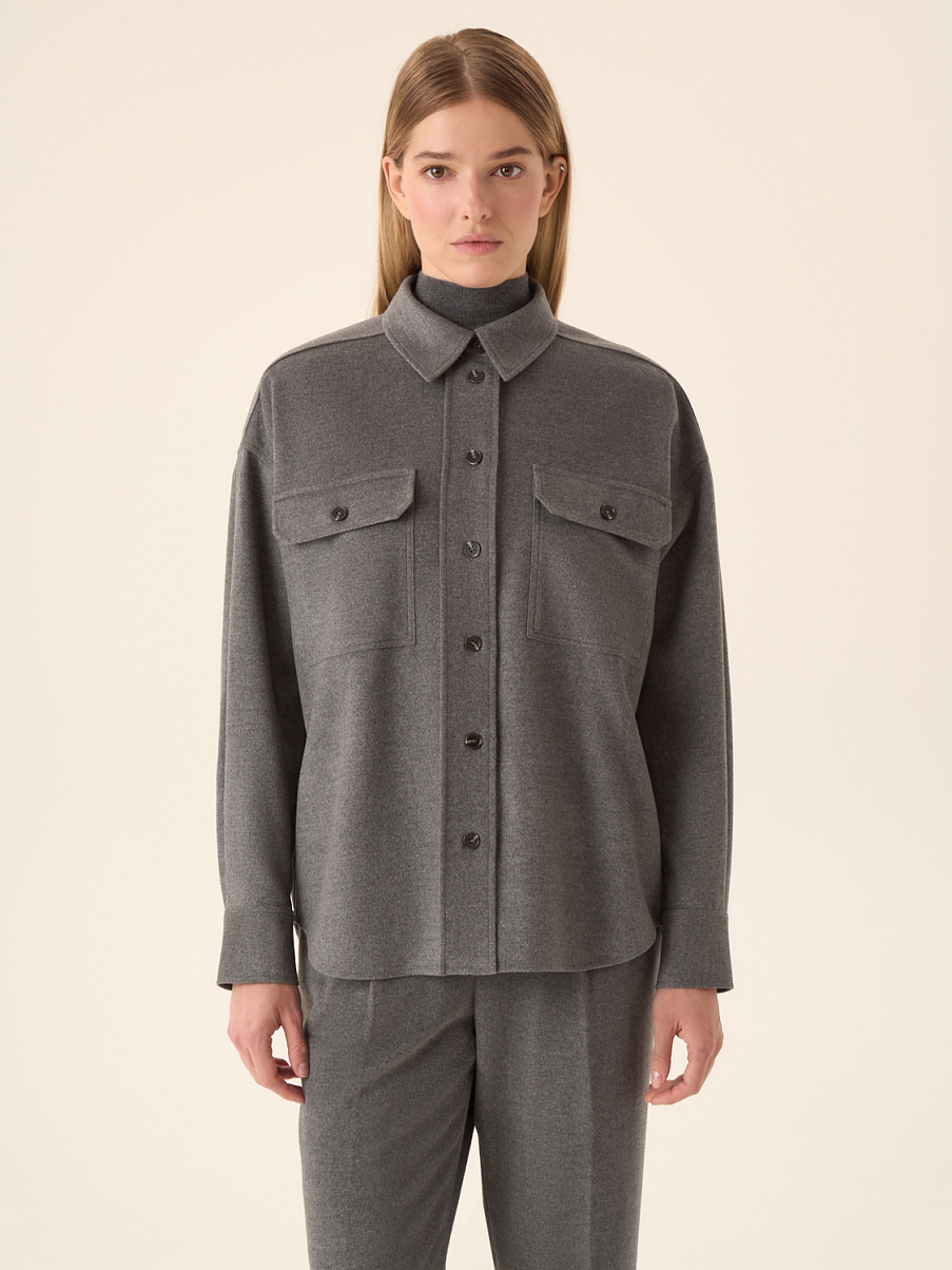 Рубашка из шелка и шерсти