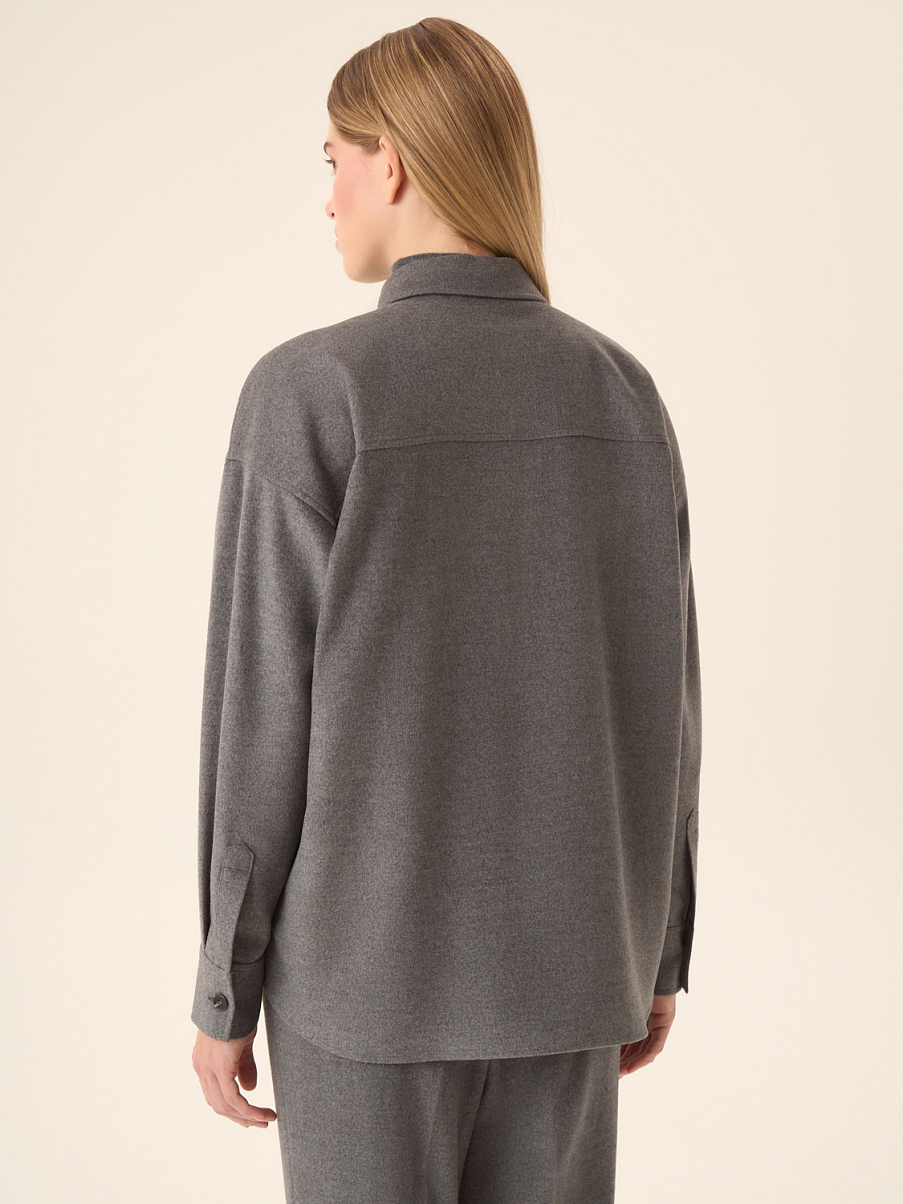 Рубашка из шелка и шерсти