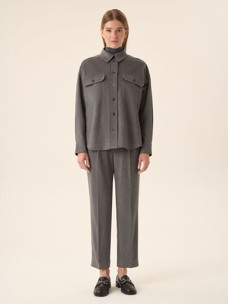 Рубашка из шелка и шерсти