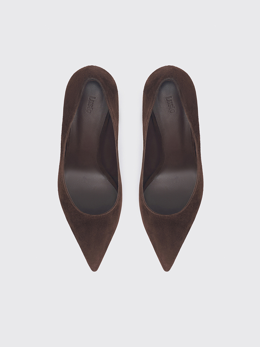 Лодочки из замши