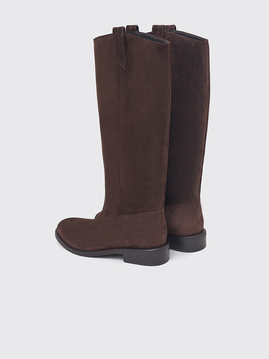 Сапоги из замши