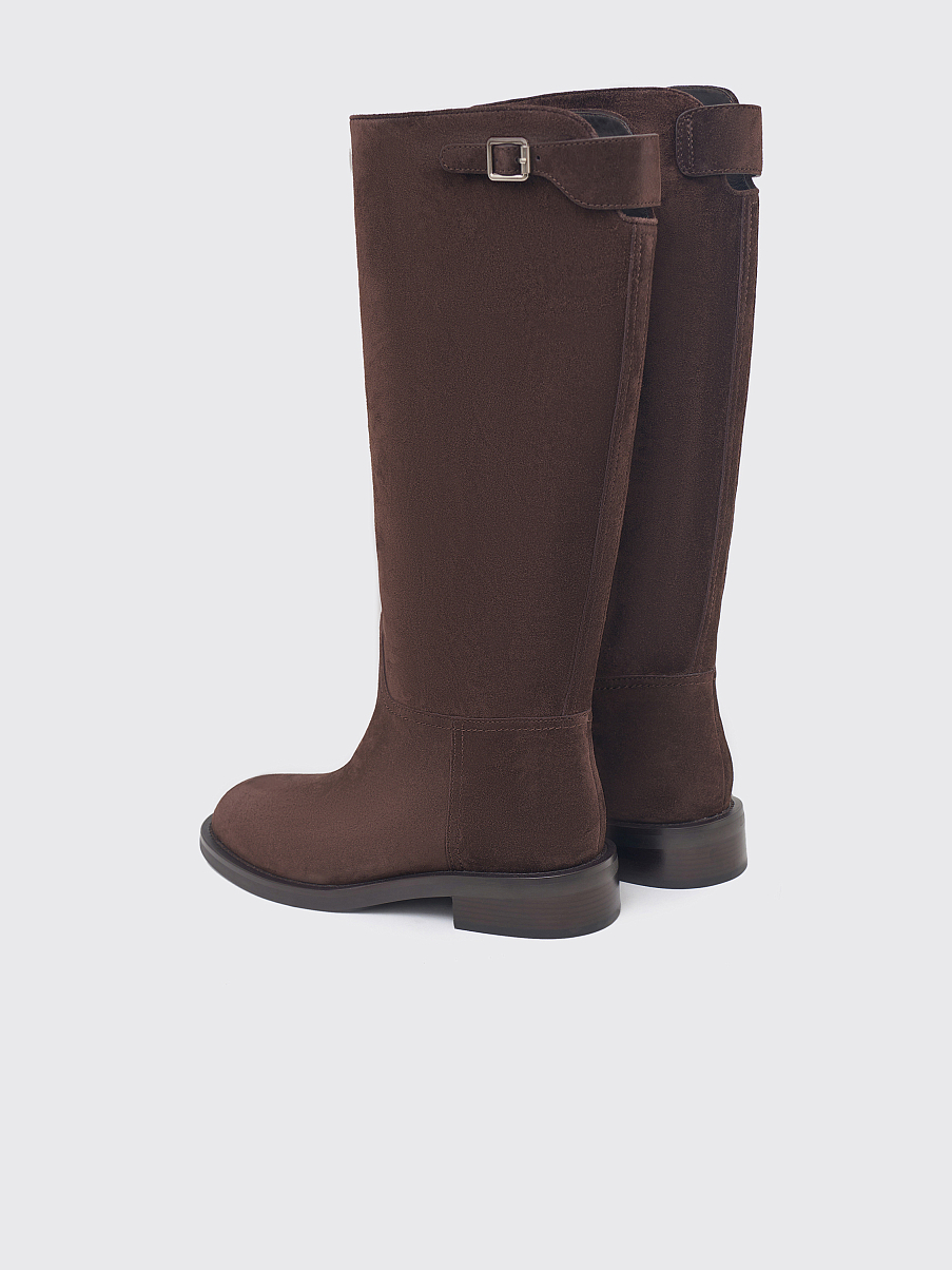 Сапоги из замши