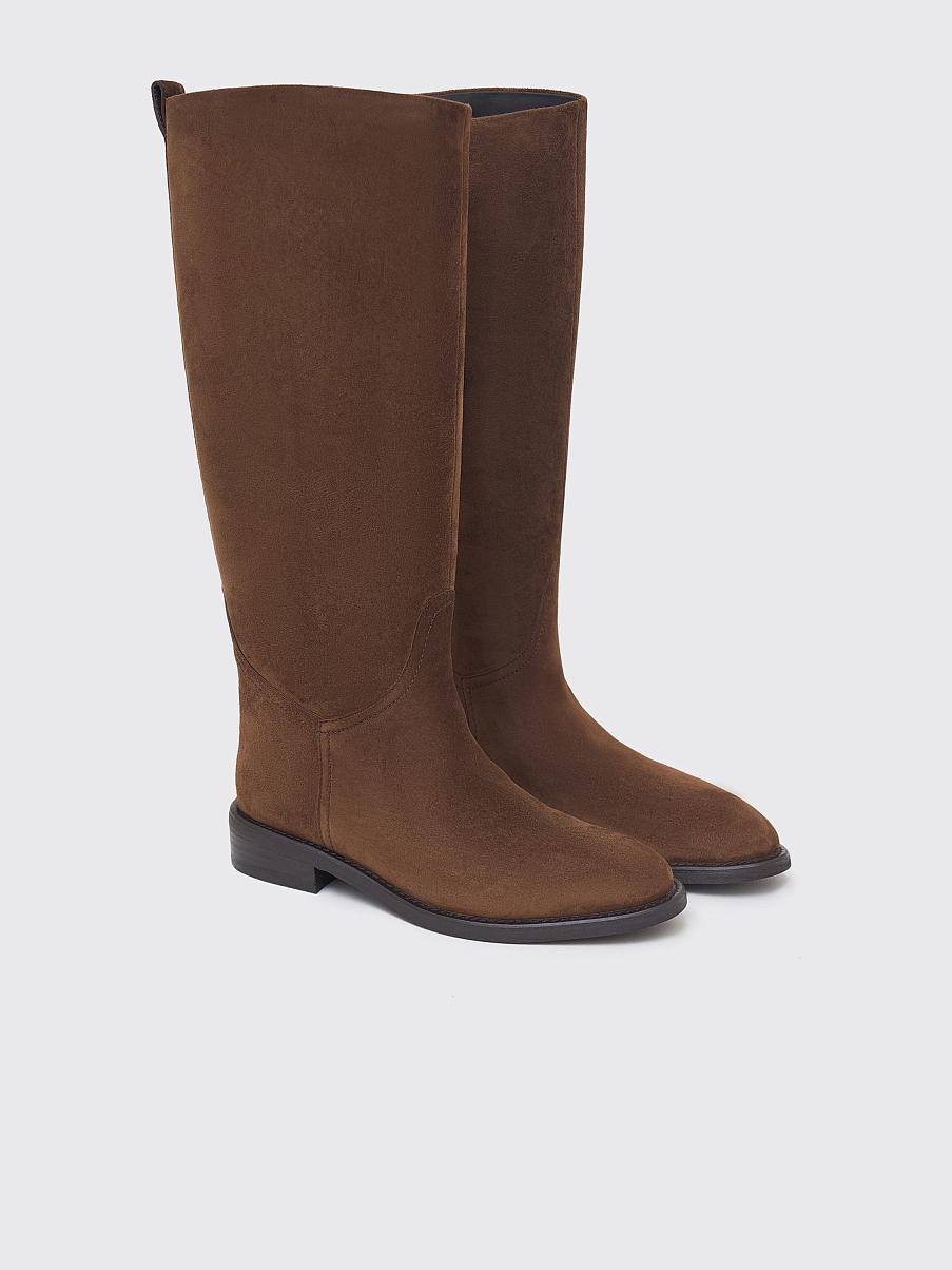 Сапоги из замши