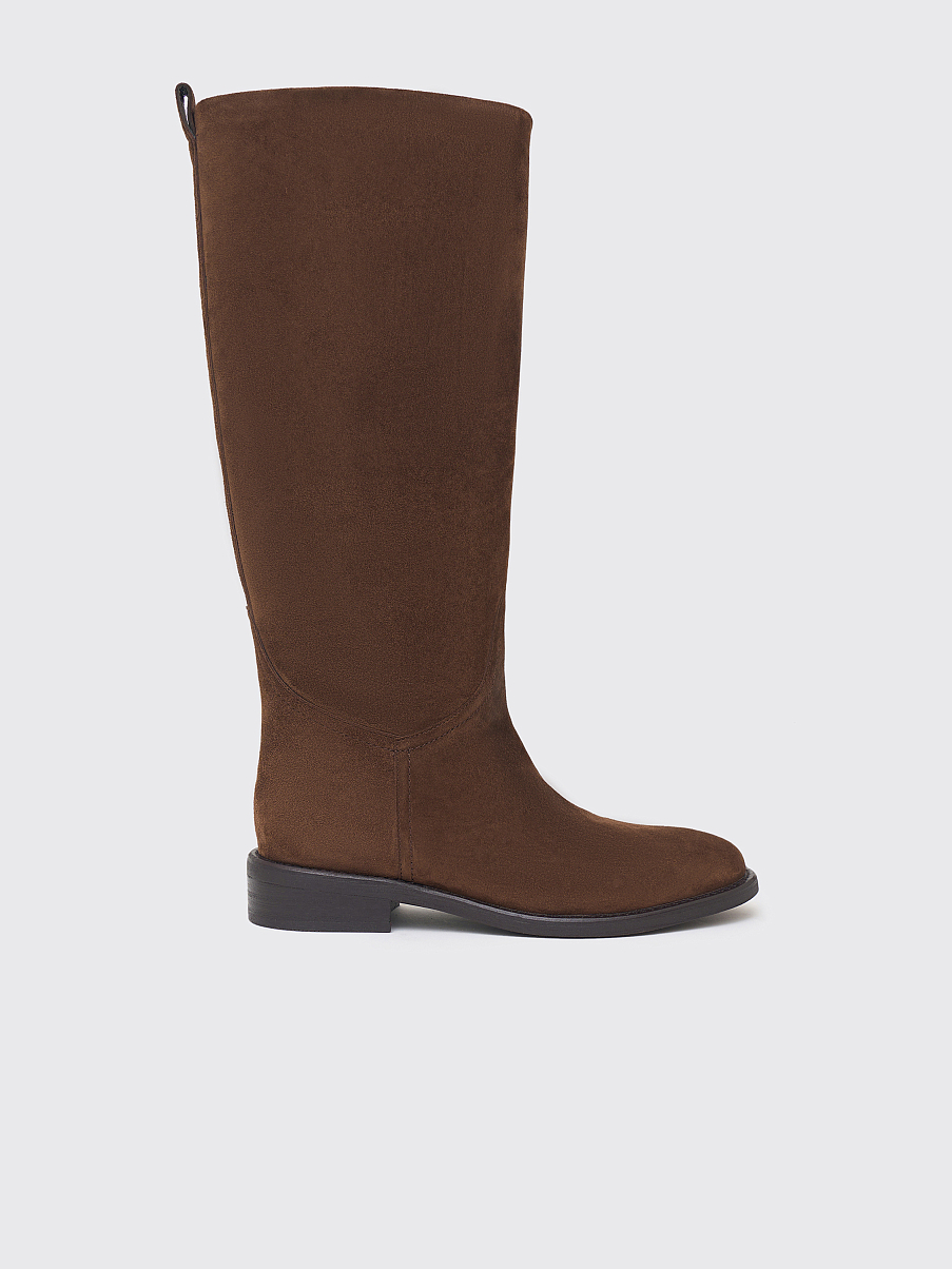 Сапоги из замши