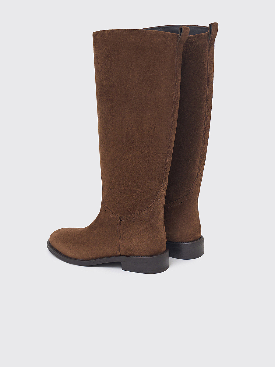 Сапоги из замши