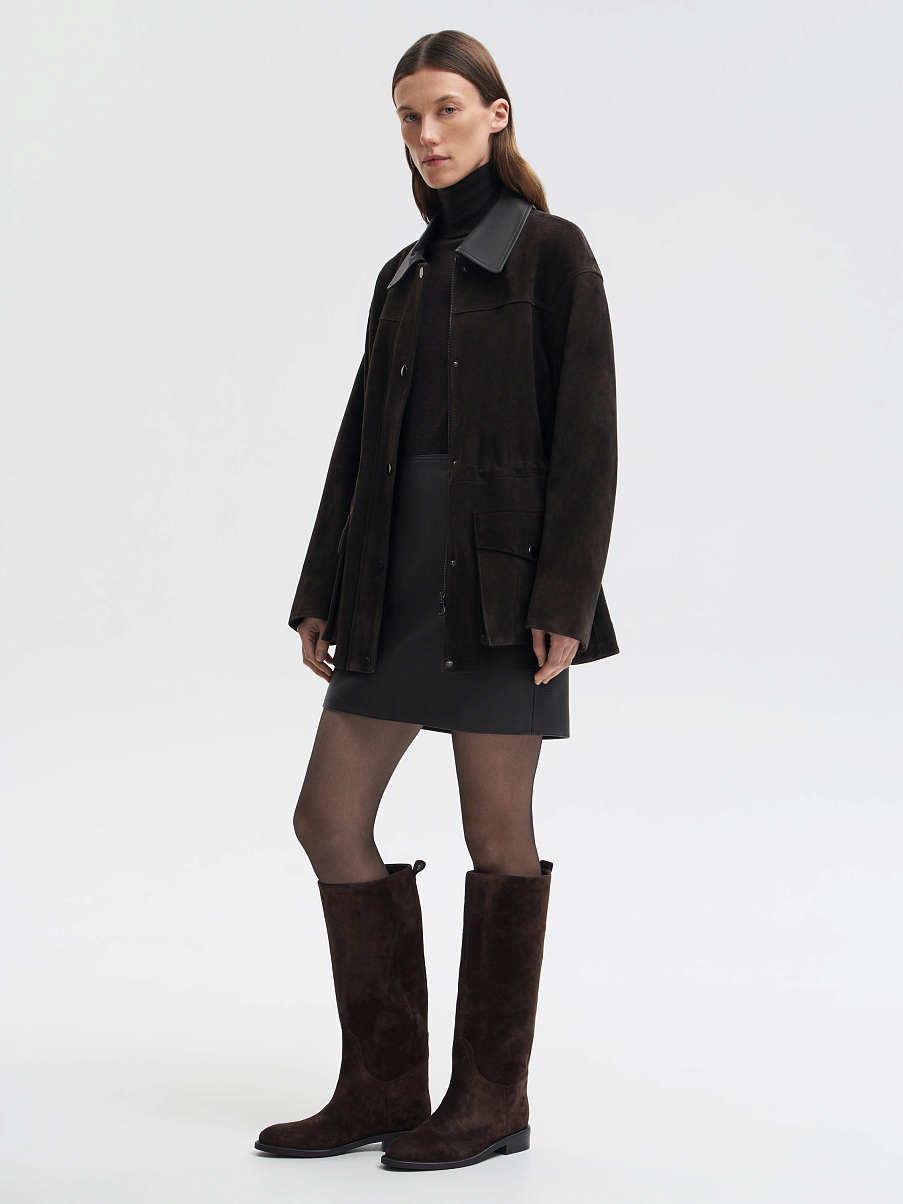 Сапоги из замши