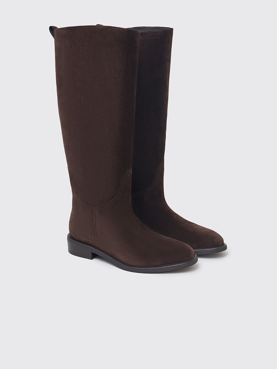 Сапоги из замши