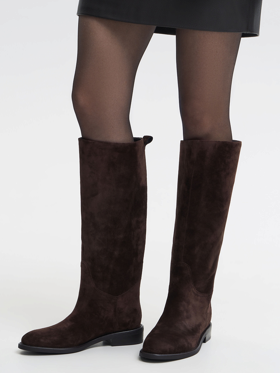 Сапоги из замши