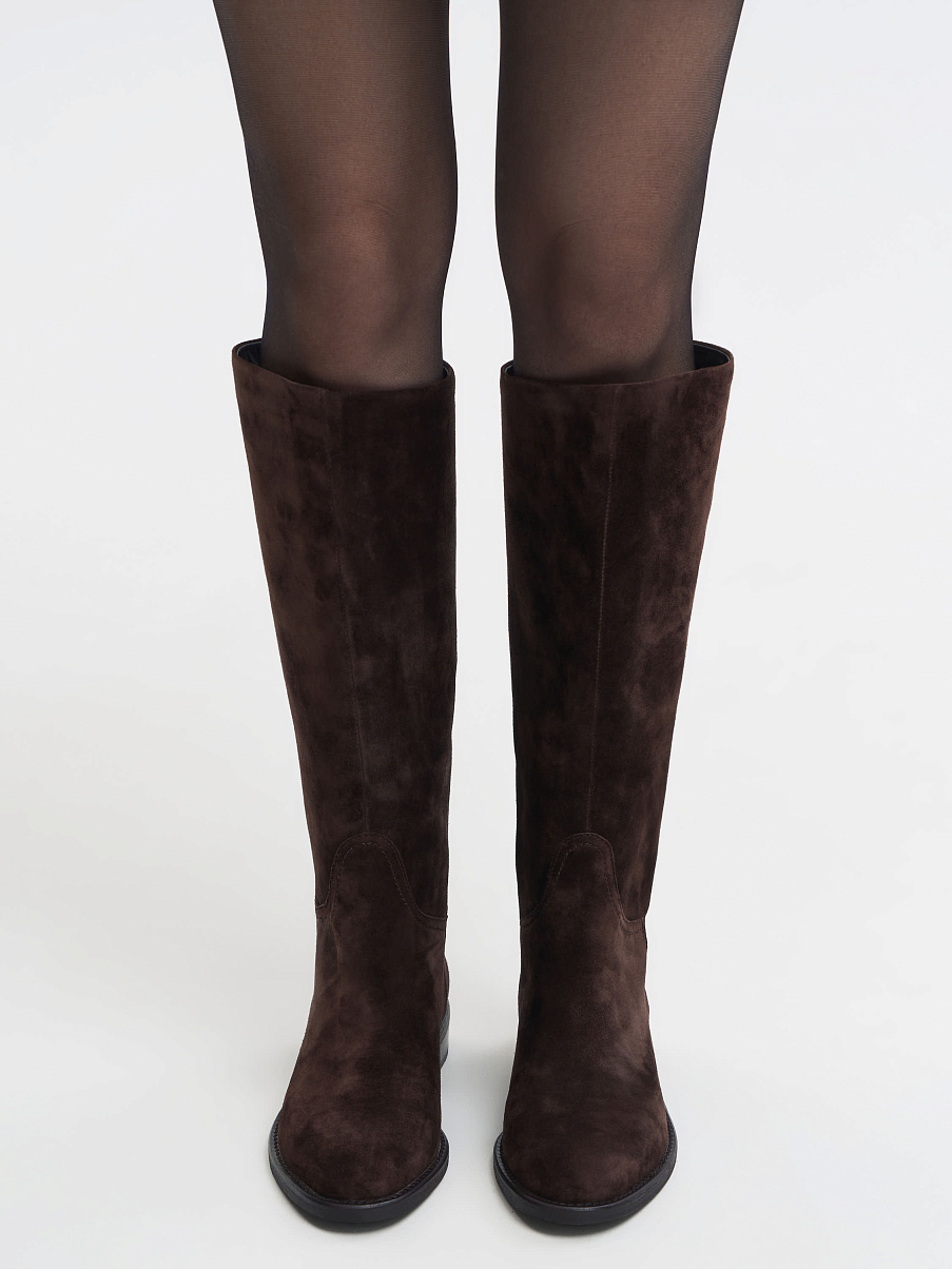 Сапоги из замши