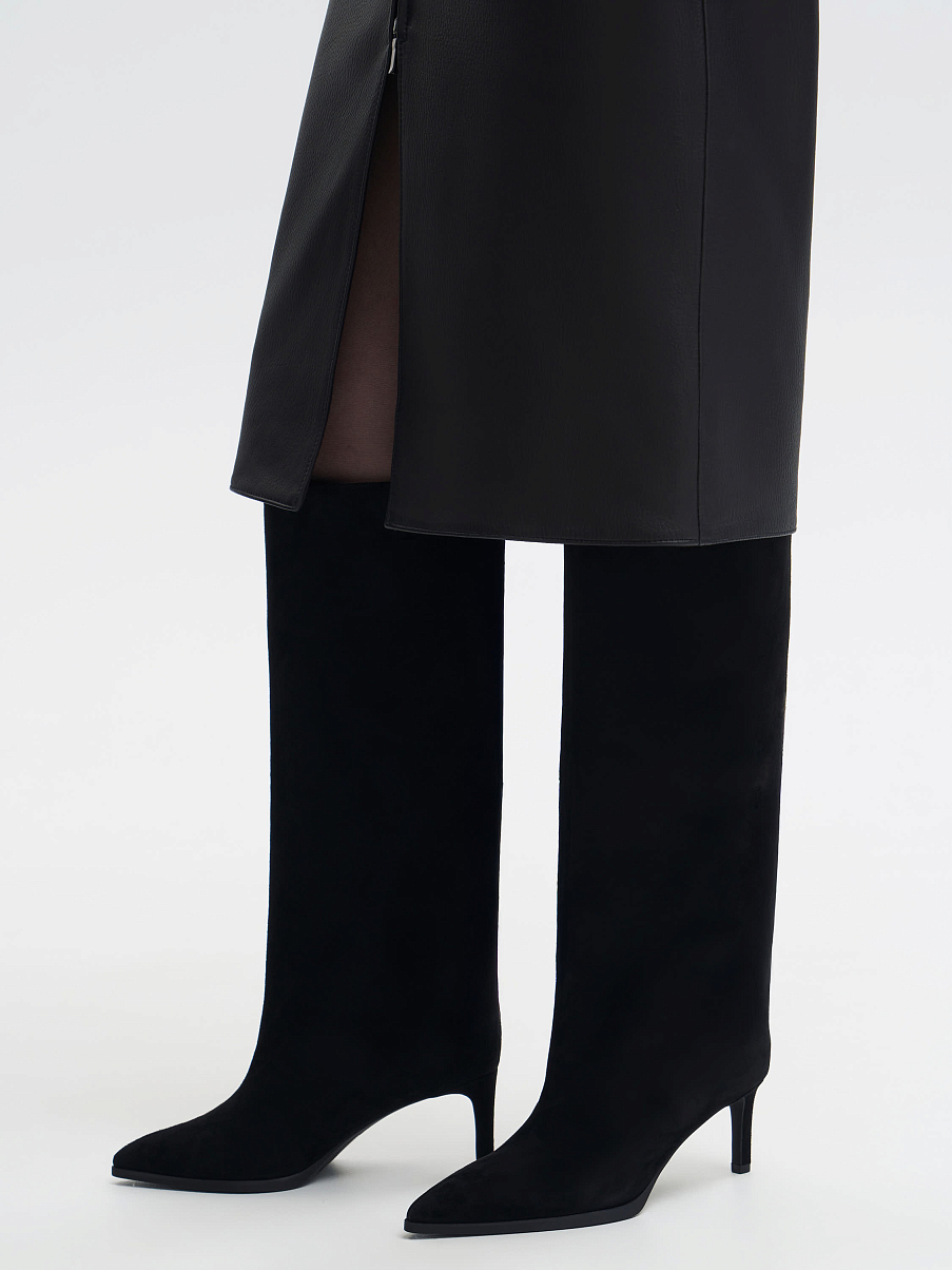 Сапоги из замши