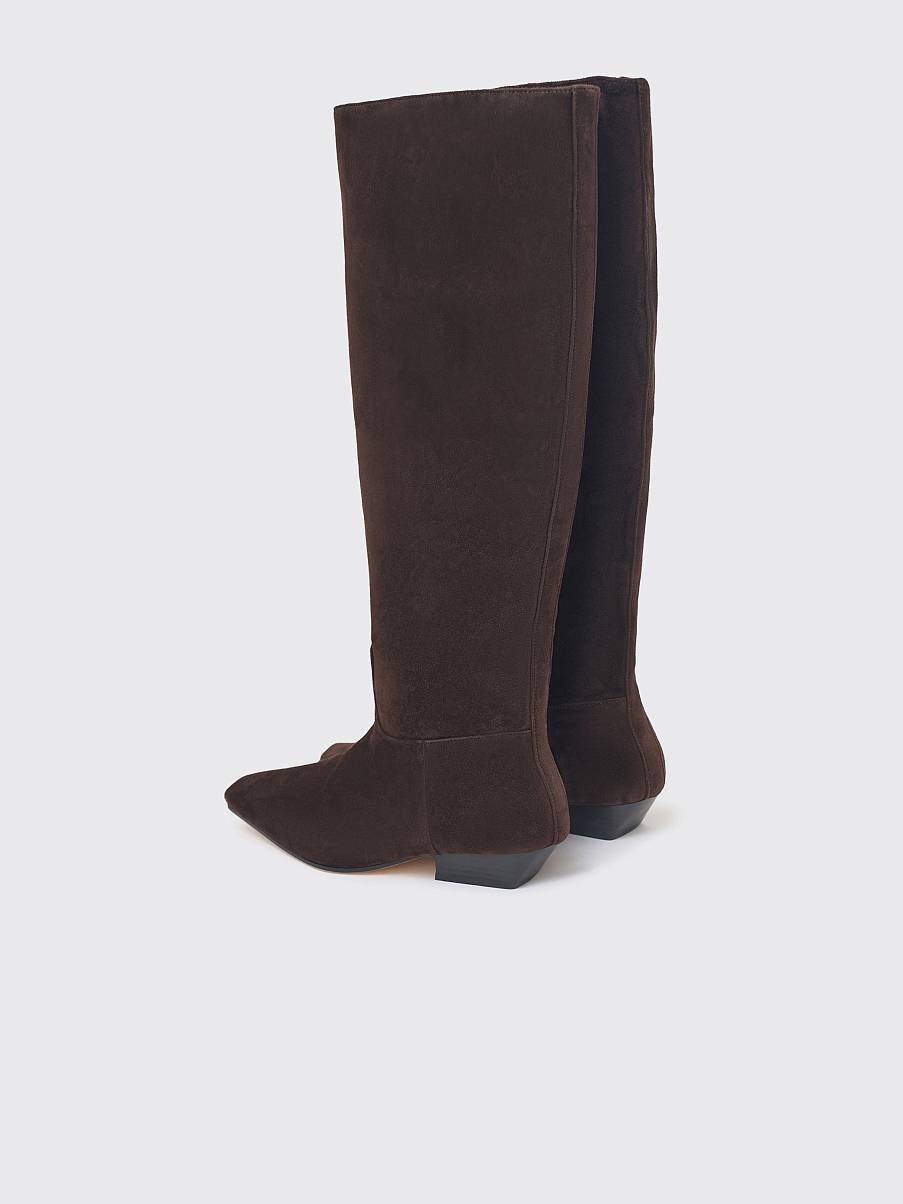 Сапоги из замши