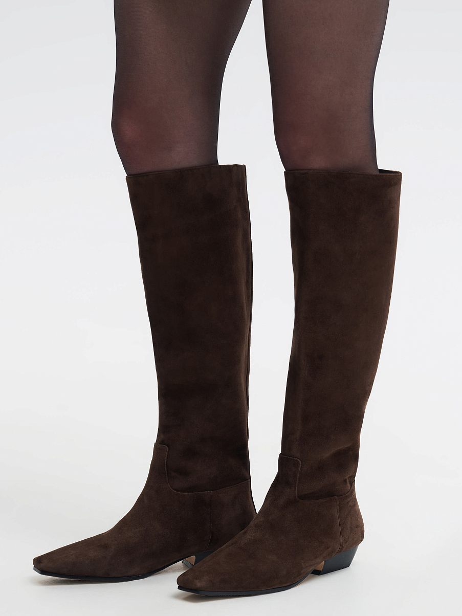 Сапоги из замши