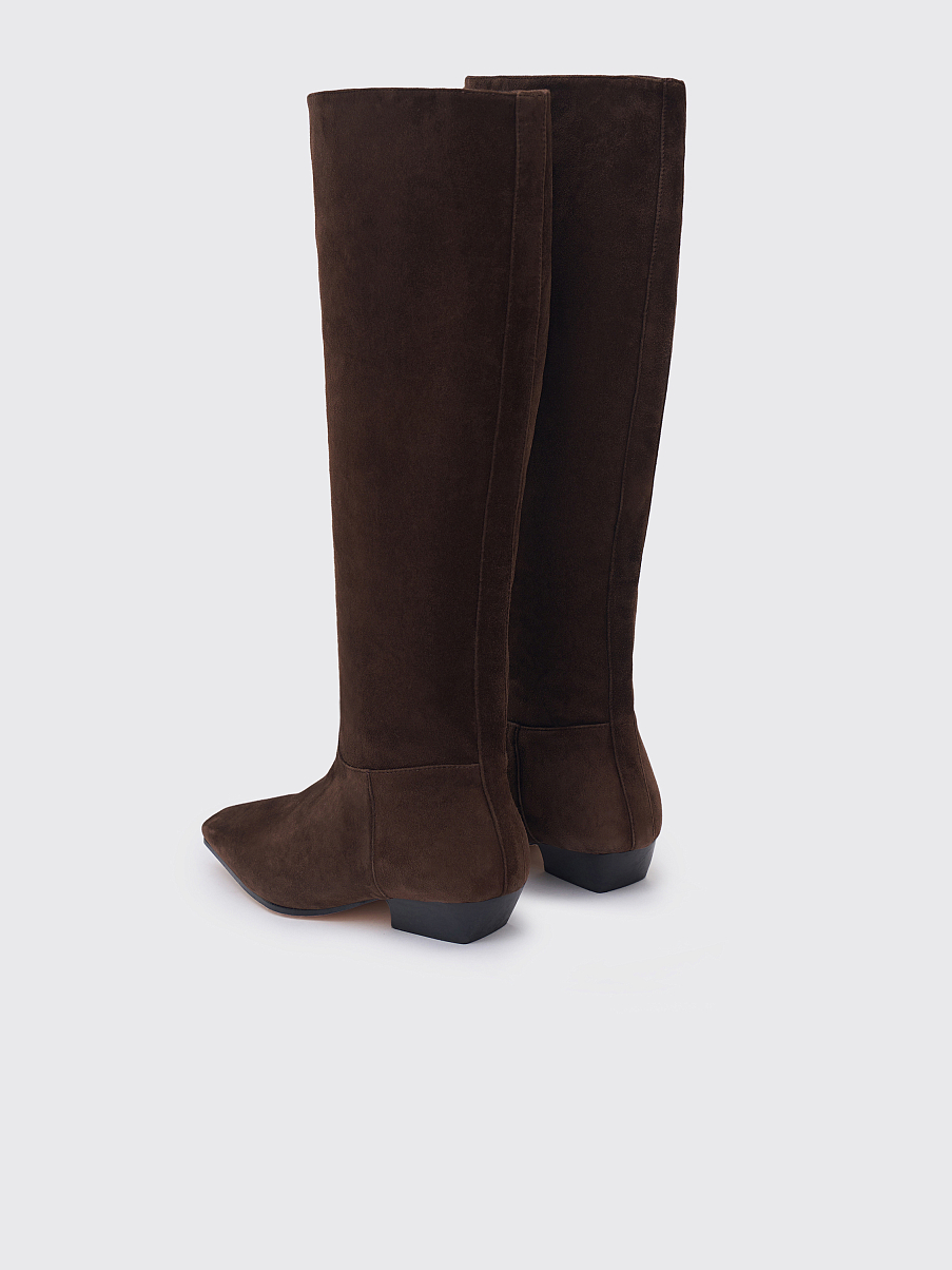 Сапоги из замши