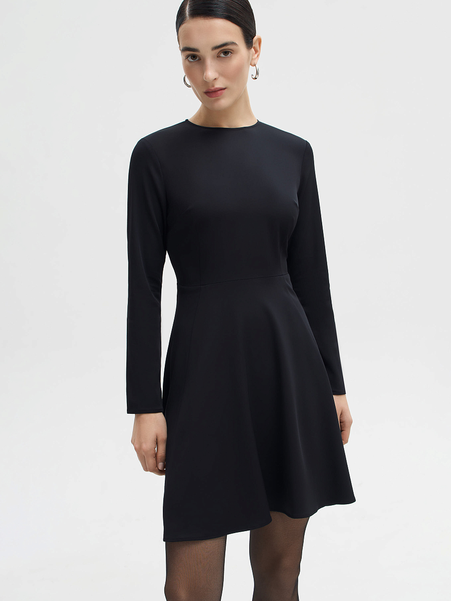 Платье мини расклешенное