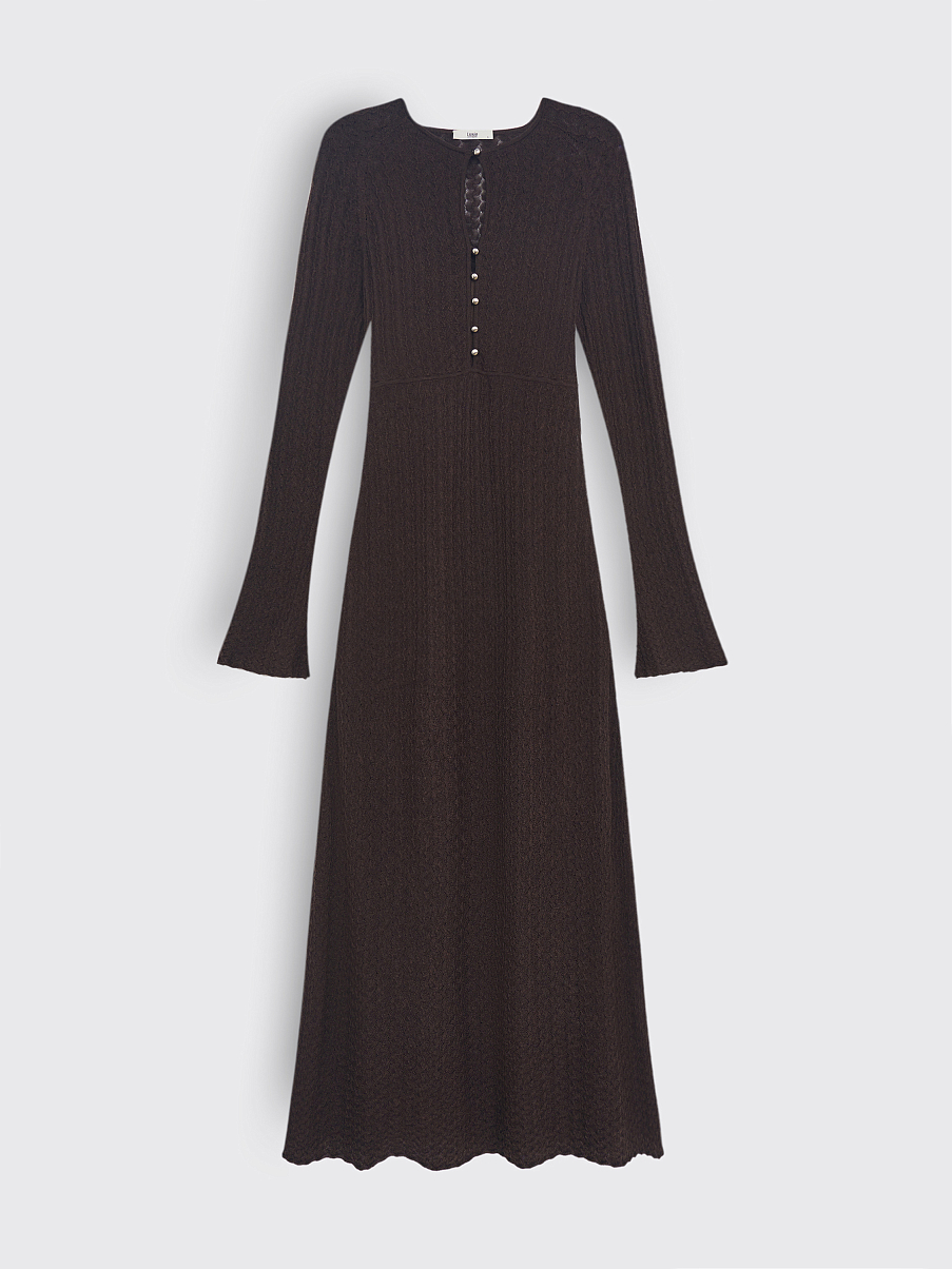 Платье ажурной вязки из мериноса