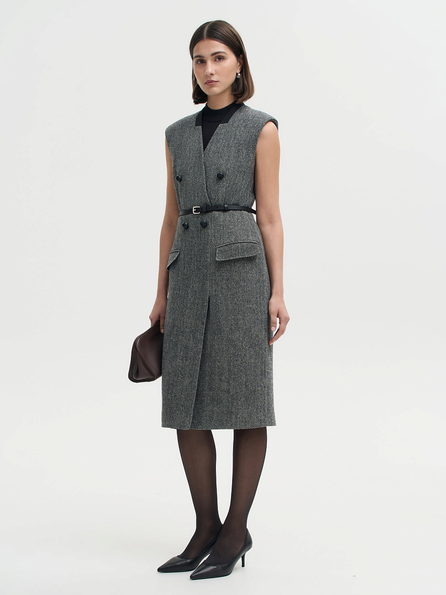 Платье миди из шерсти