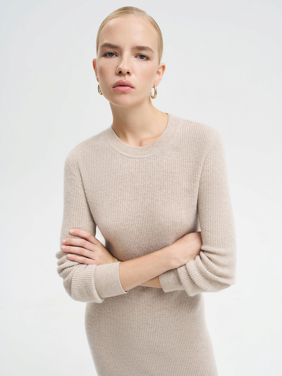 Платье миди из мериноса