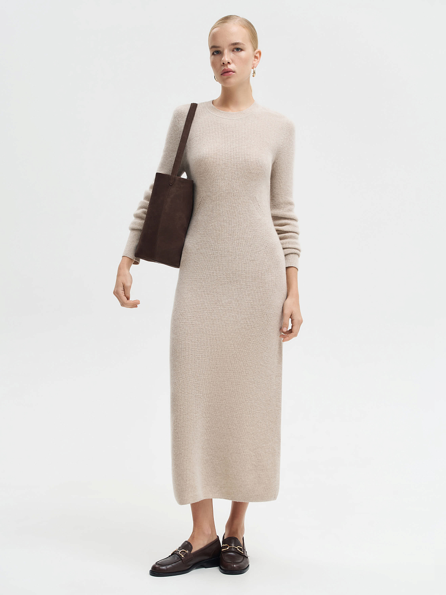 Платье миди из мериноса