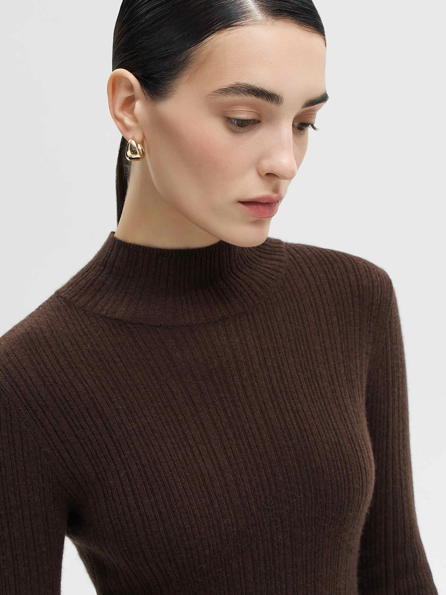 Платье расклешенное из шерсти мериноса