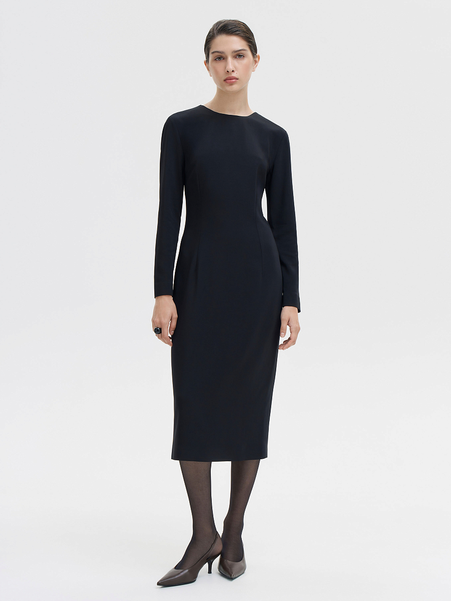 Платье миди прямое