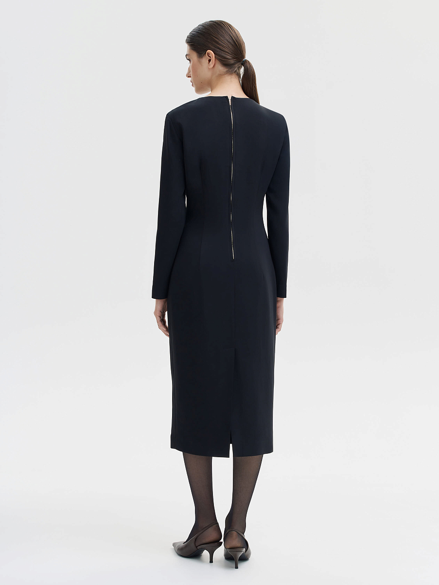 Платье миди прямое
