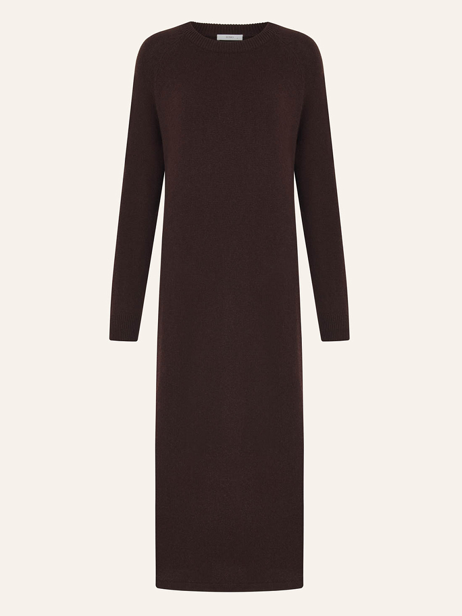 Прямое платье из шерсти мериноса и кашемира