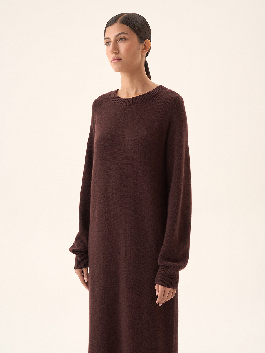 Прямое платье из шерсти мериноса и кашемира
