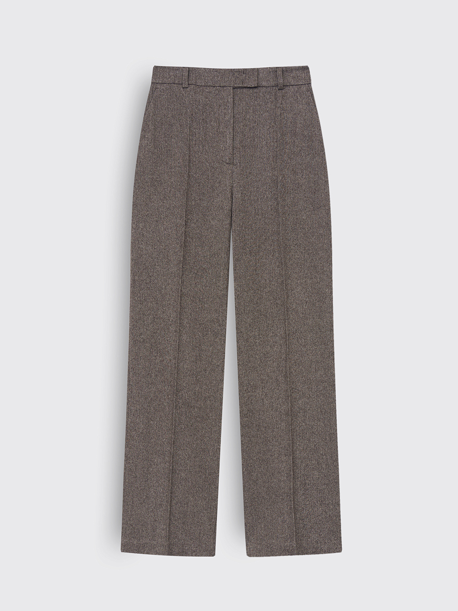 Брюки из шерсти с шелком
