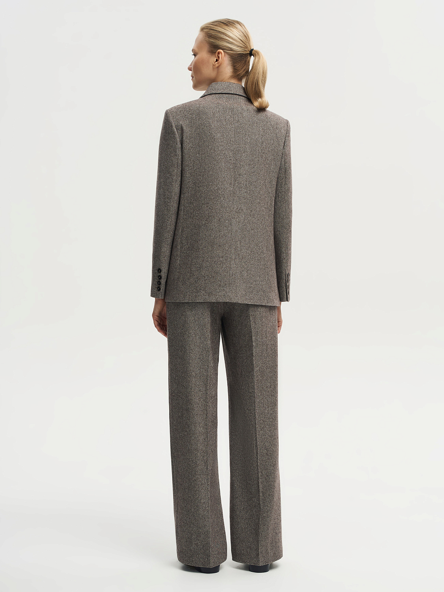 Брюки из шерсти с шелком